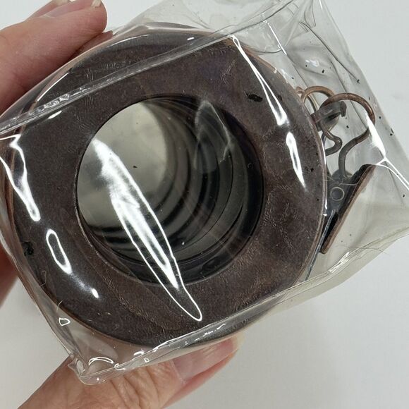 Clip-On Cafe Curtain Rings Rub Oiled Bronze Toned 1” Chunky Wood 7 Piece Levolor - Picture 5 of 6